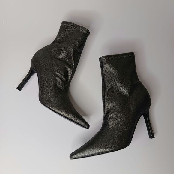 Marc Fisher Kellen Heeled Bootie, Pewter Glitter, Size  8M - Picture 4 of 10